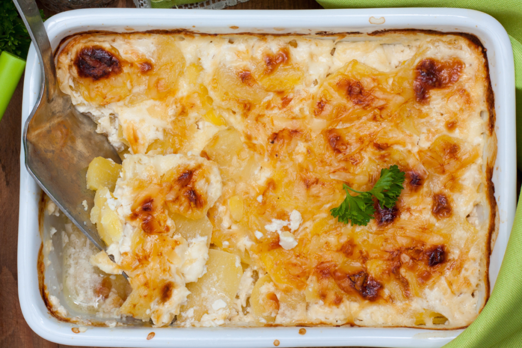 Πατάτες με κρέμα γάλακτος και τυριά